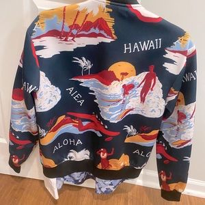 Zara   Jacket men’s.   And pink dolphin tee